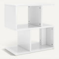 **Modulaire Wit Plank Meubel met Open Ruimtes**