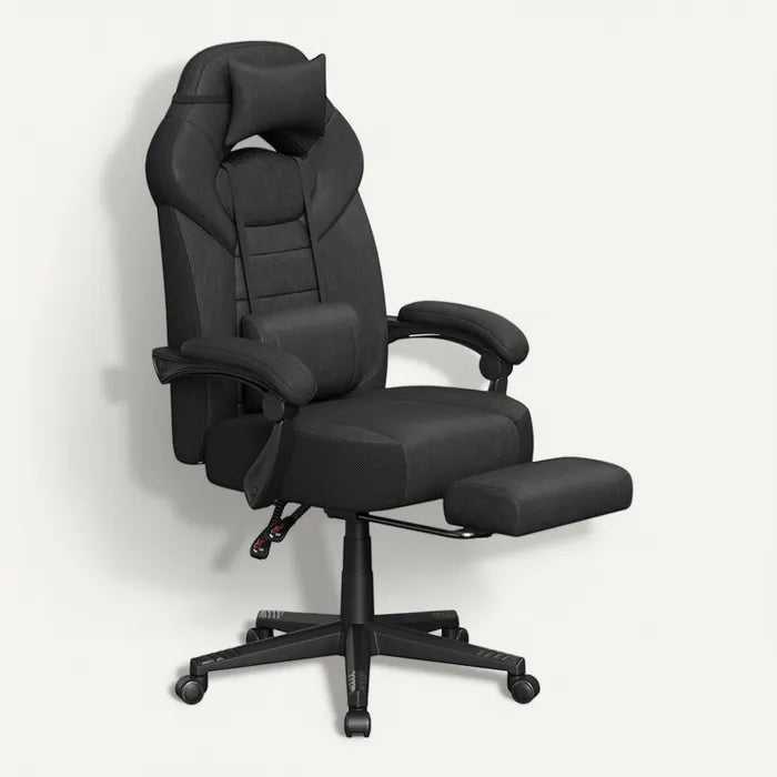 **Ergonomische Gamingstoel met Verstelbare Rugleuning en Voetsteun**